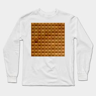 Bronze Brown Abstract Low Polygon Background Long Sleeve T-Shirt